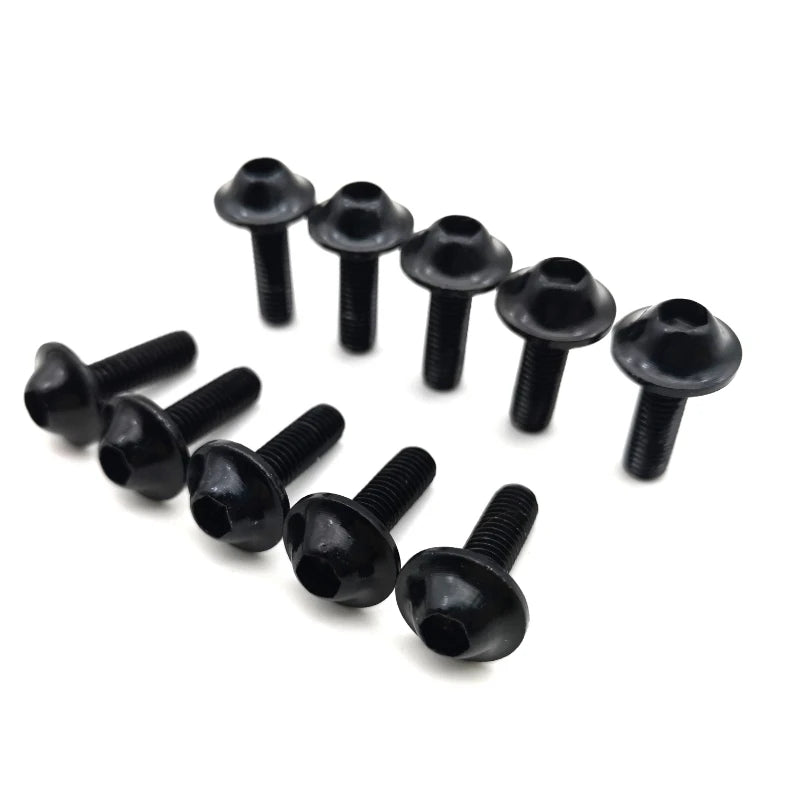 10 bis 100 eloxierte M6x20 mm Aluminium Verkleidungsschrauben bunt