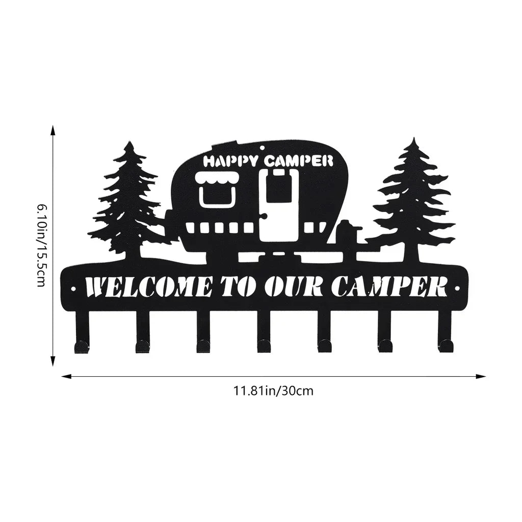 Stilvoller Schlüssel-Organizer aus Metall für Wandmontage