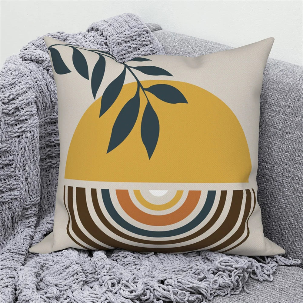 Dekorativer Kissenbezug mit abstrakten Zweigen für Zuhause und Auto