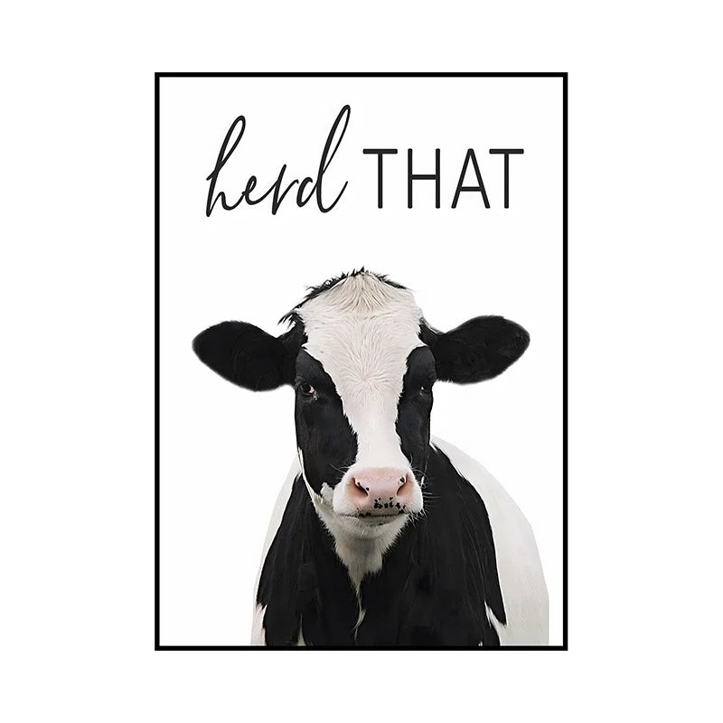 Lustige Tier Wandkunst auf Leinwand für moderne Badezimmer Dekoration