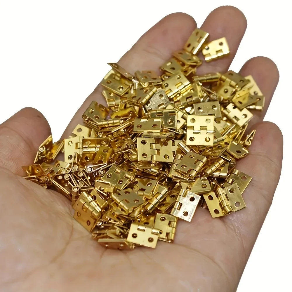 10x Mini Metallscharniere für 1/12 Haus Möbelmodell robust - praktisch