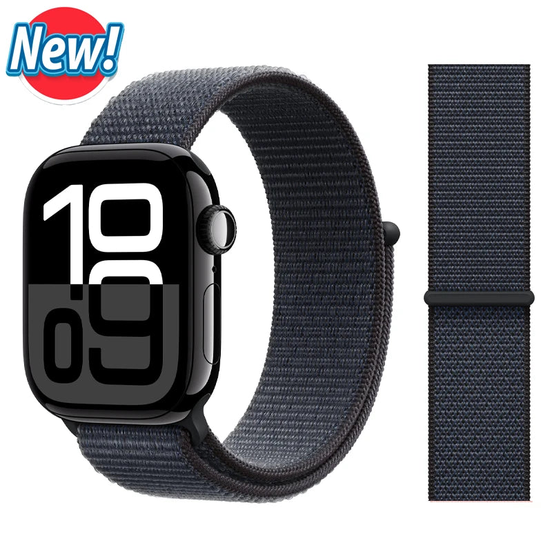 Nylon Schlaufenarmband für Apple Watch alle Serien und Größen