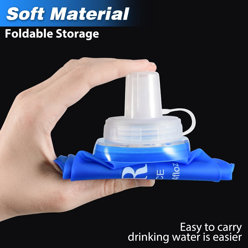 Faltbare TPU Wasserflasche 300-700 ml Weiche Outdoor Sportflasche
