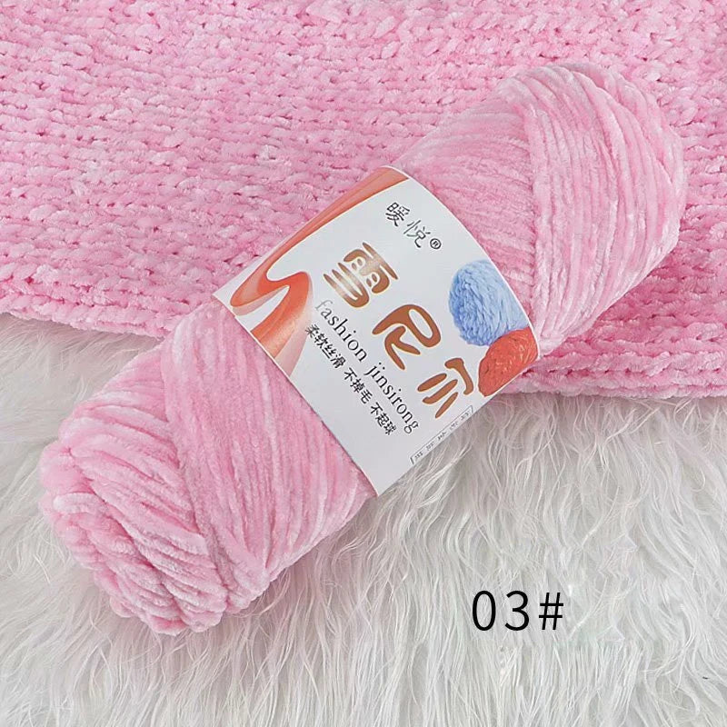 Weiches Chenille Polyester Strickgarn für gemütliche DIY Projekte