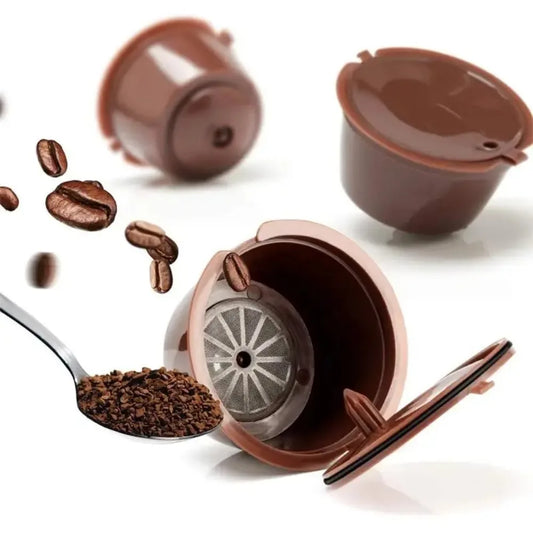 6x Wiederverwendbare Kaffee Kapseln Nachfüllbar Kapsel Filter Tasse Set