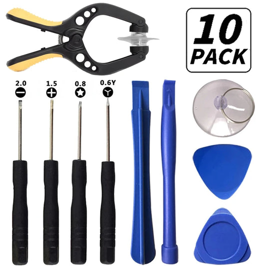 10-teiliges Handy Reparatur Werkzeug Set zur Bildschirmöffnung 16cm