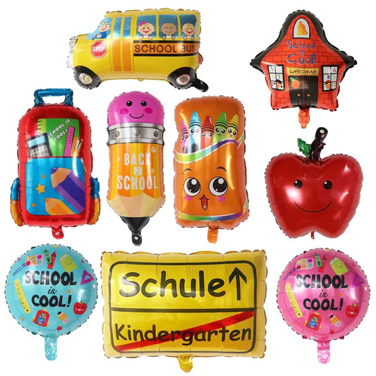 Buntstift Bleistift Schultasche Folienballon für Lern- - Schulparty Deko