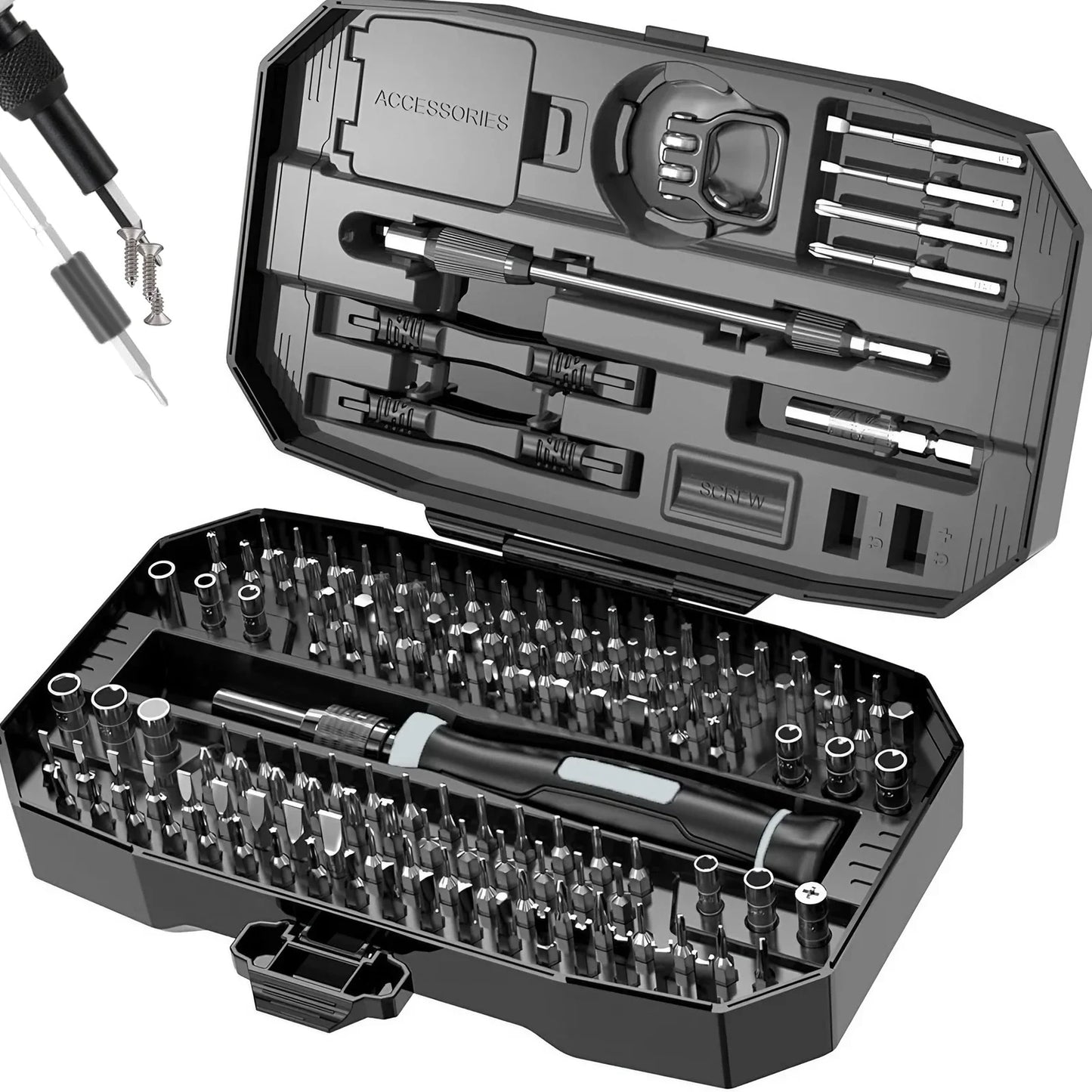25in1 Präzisions-Schraubendreher-Set aus Chrom-Vanadium Stahl – Perfekt für Elektronik - Laptop