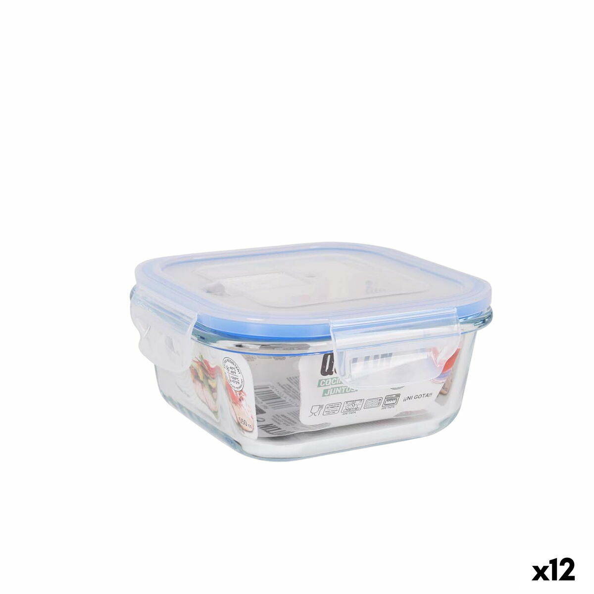 Lunchbox hermetisch Quttin karriert 550 ml (12 Stück)-Haus & Küche, Lagerung und Organisation-Quttin-Ciniskitchen