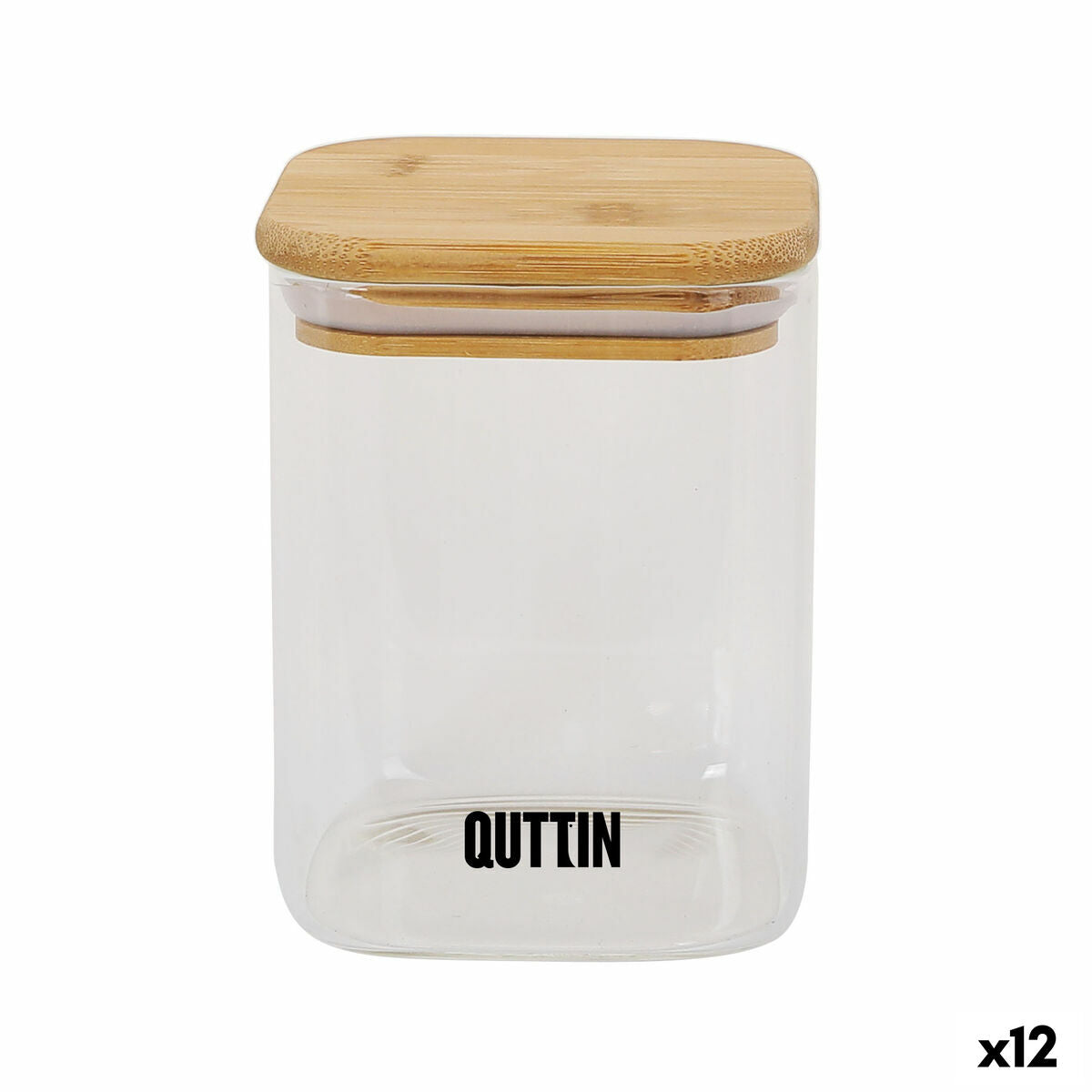 Lebensmittelbehälter Quttin Bambus Borosilikatglas 480 ml (12 Stück)-Haus & Küche, Lagerung und Organisation-Quttin-Ciniskitchen