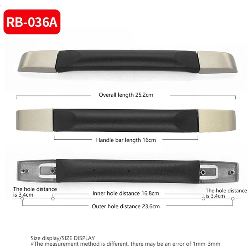 Robuster Ersatz Griff für Koffer und Reisetaschen aus Metall