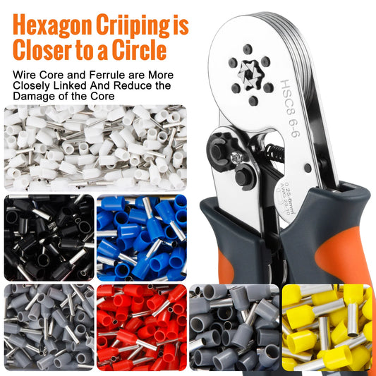 Multifunktionale Crimpzange HSC8 6-4/6-6 für elektrische Arbeiten