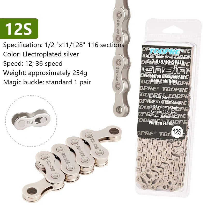 Langlebige MTB-Kette mit Rostschutz, 6-12-fach kompatibel, 11 Abschnitte