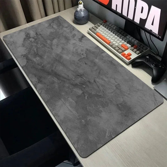 Große Schreibtischunterlage, 900 x 400 mm, Overlock-Mauspad XXL, Schreibtischunterlage für Desktop-Tastatur, graue Gaming-Mauspad, Computerzubehör - Yabubest - Home & More