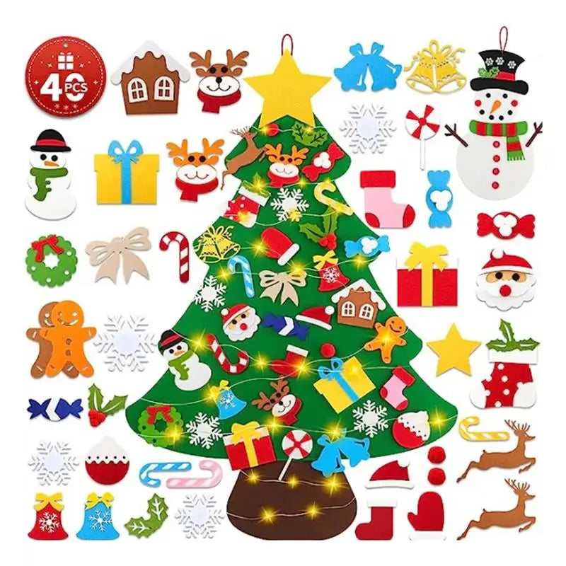 DIY Filz Weihnachtsbaum für Kinder und festliche Dekoration