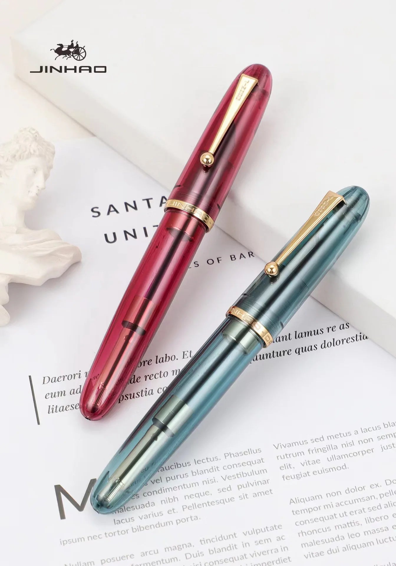 JinHao 9019 Füllfederhalter Transparent Acryl 40 MM Iridium Feder-Yabubest - Home & More