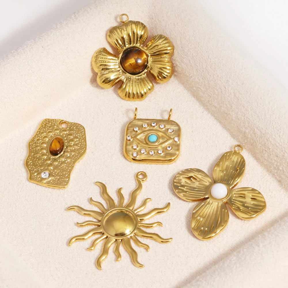 Edelstahl Gold Charms für individuelle DIY Schmuckkreationen