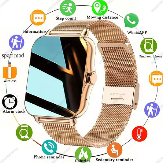 Vielseitige Smartwatch mit HD Touch Display und Fitnessfunktionen