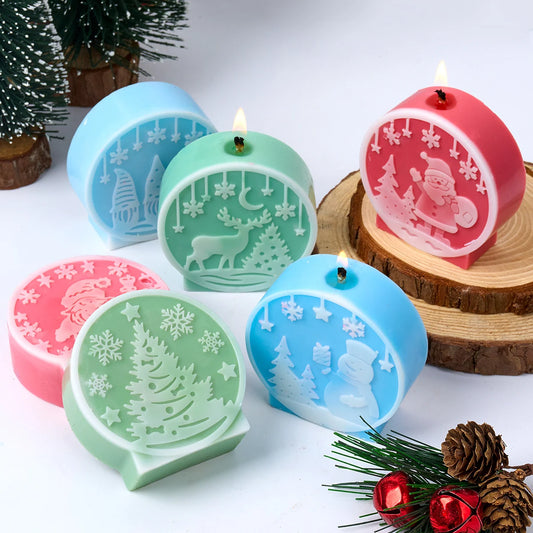 DIY Silikonform Weihnachtsbaum Schneemann Kerzen Seife Harz Gips