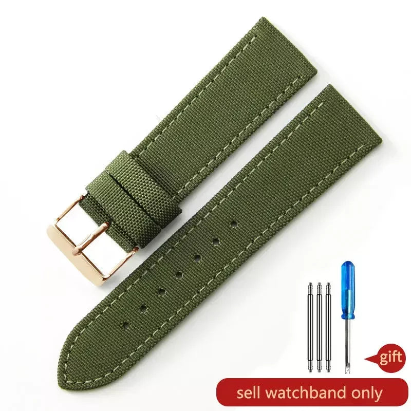 Robustes Nylon Uhrenarmband Army Style 18-24mm für viele Uhren