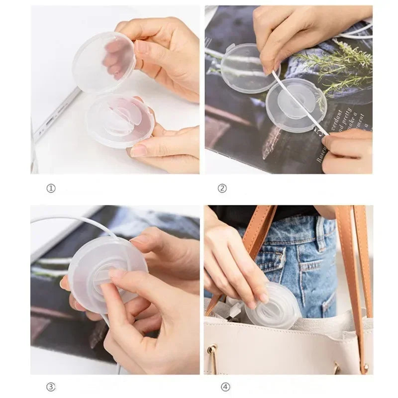 Drehbare Kabel Wickler Box flexibel USB und Kopfhörer Kabel Organizer