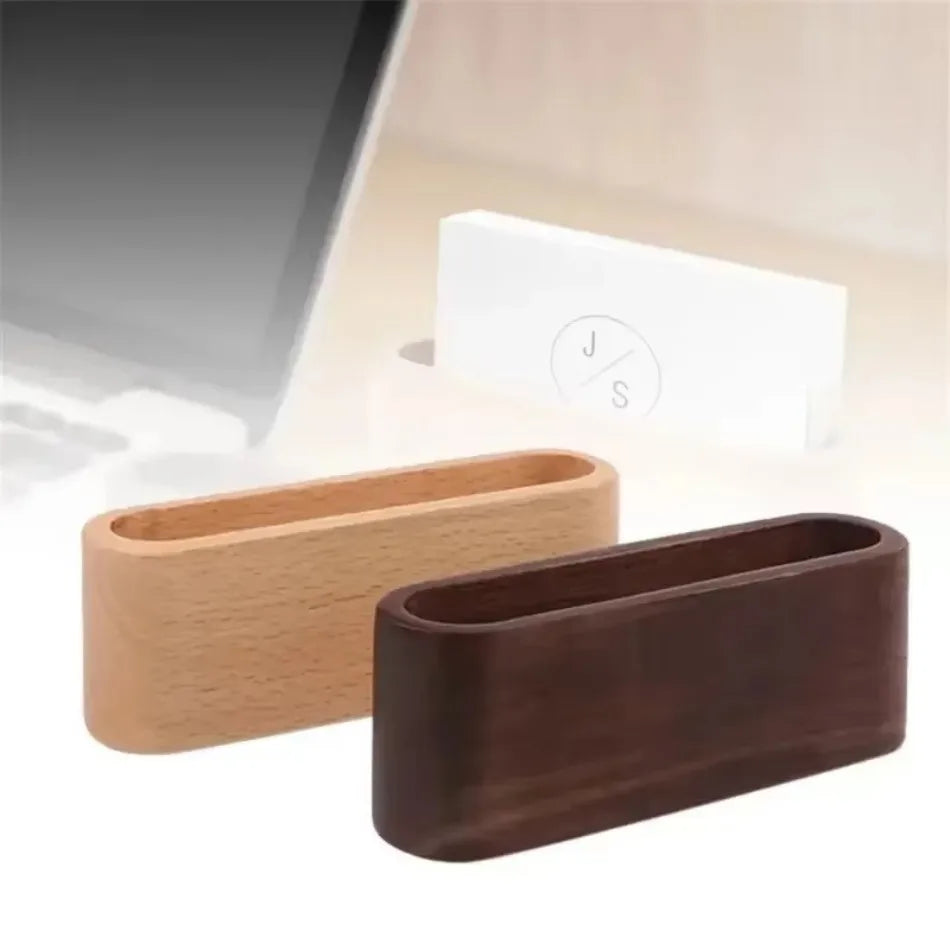 Visitenkartenbox aus Holz großer Desktop Organizer mit Displayfunktion