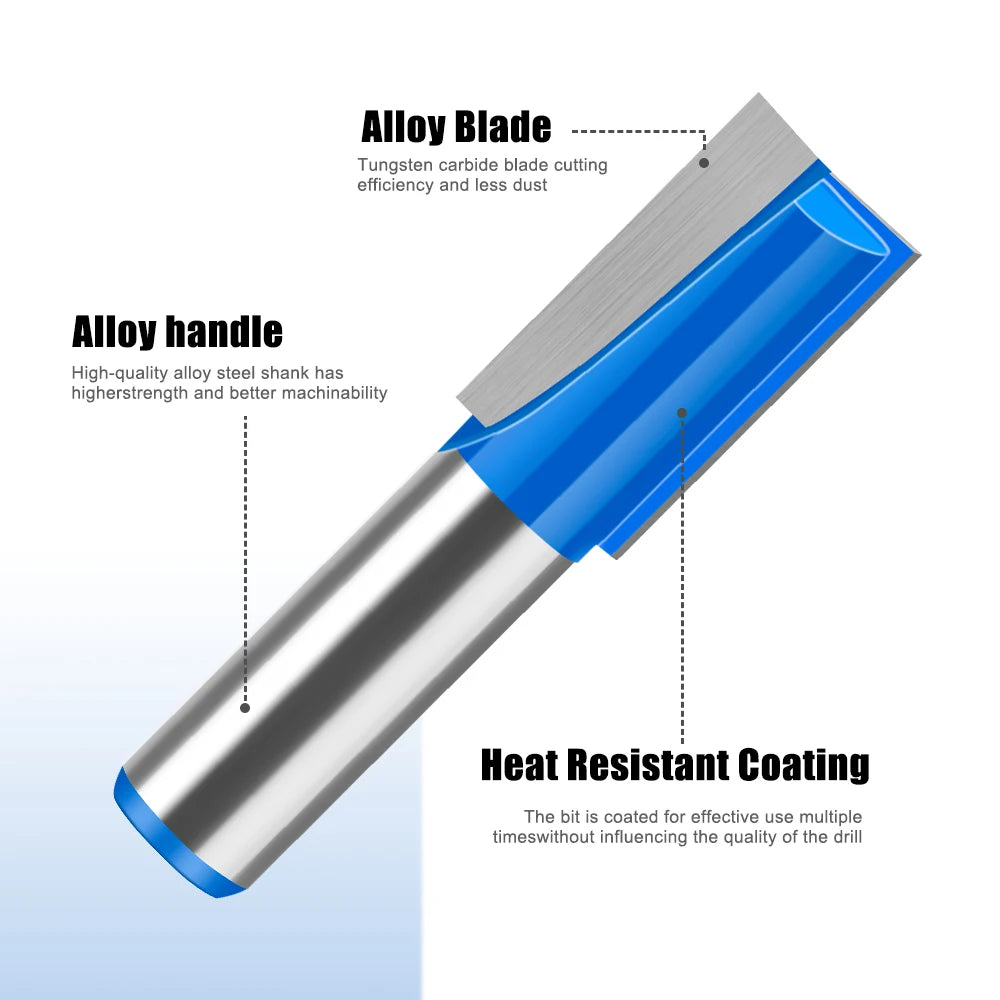 12mm Schaft Verlängert Bodenfräsen Router Bit Fräser Holzwerkzeug