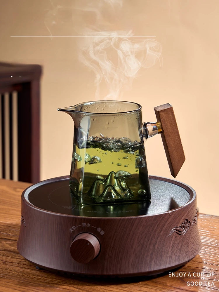 GIANXI Teetasse 350 ml Pyrex Tee-Set mit Griff und Filter handcrafted