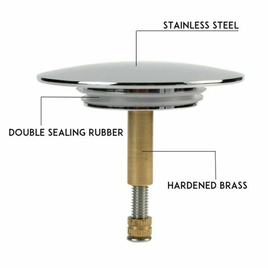 Effektiver 70mm Edelstahl Pop-up-Drain Filter mit Haarfänger in Silber