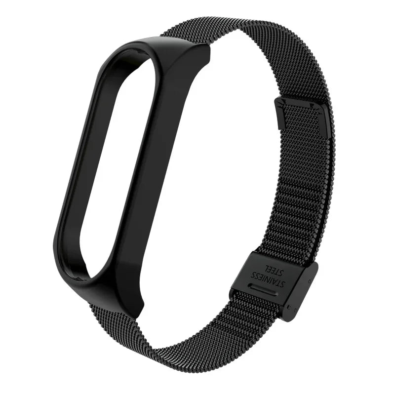 Luxuriöses Milanaise Edelstahl-Armband kompatibel mit Smartbands 3-6