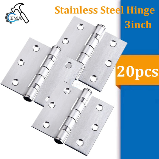 3 Zoll Edelstahl Türscharniere Flache Scharniere für Möbel und Fenster
