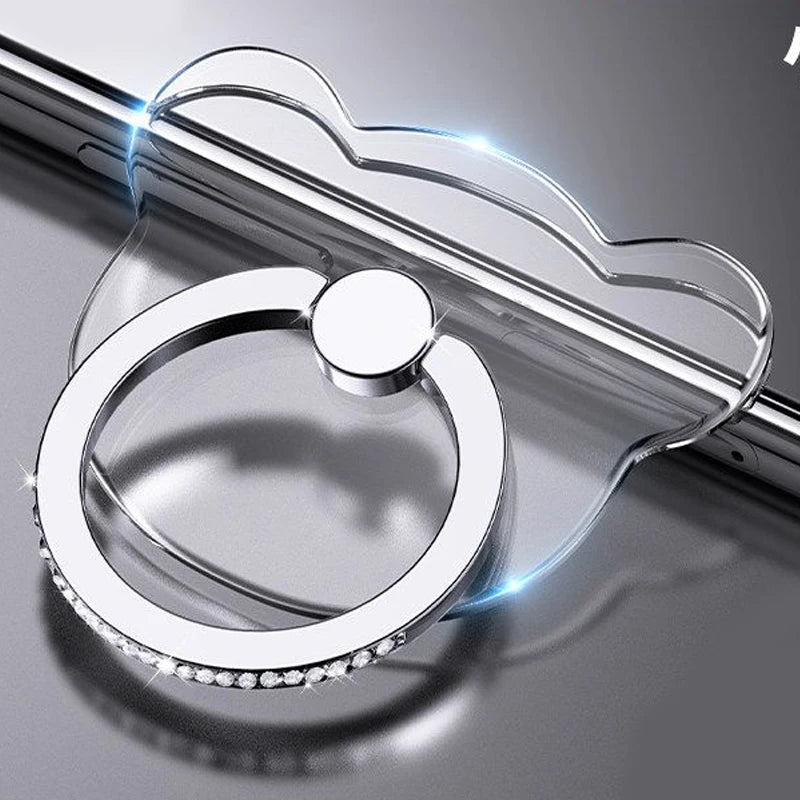 Transparenter Handy Ringhalter Ständer 360 Grad Fingergriff für Hüllen