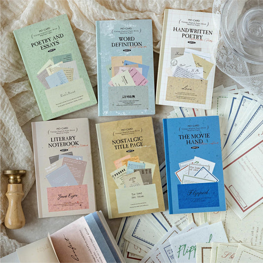 50 Blatt Vintage Scrapbook Materialien Papier Combo Kit für DIY