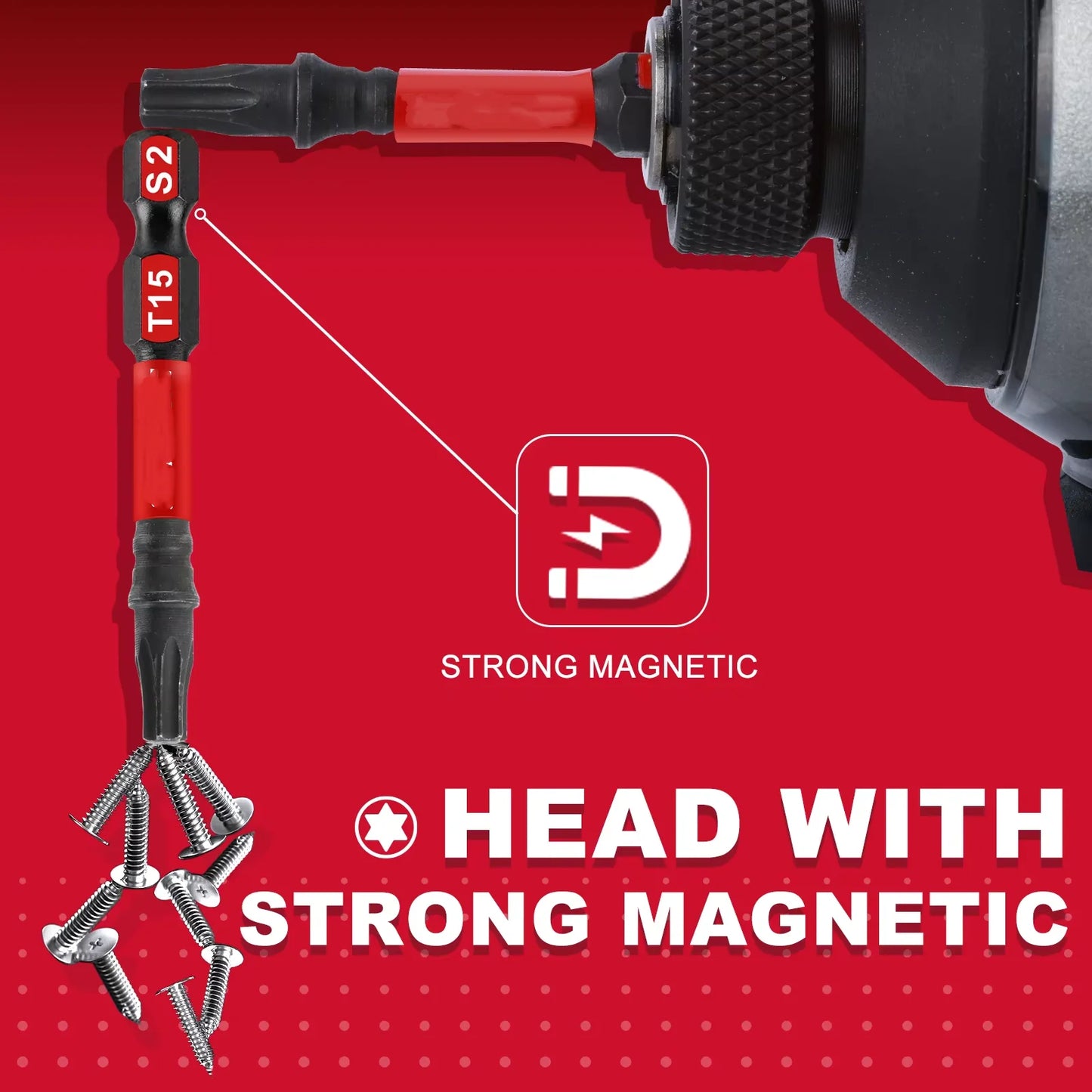 2 Zoll Impact Power Driver Bit-Set S2 Stahl mit Organizer 10-19 Teile