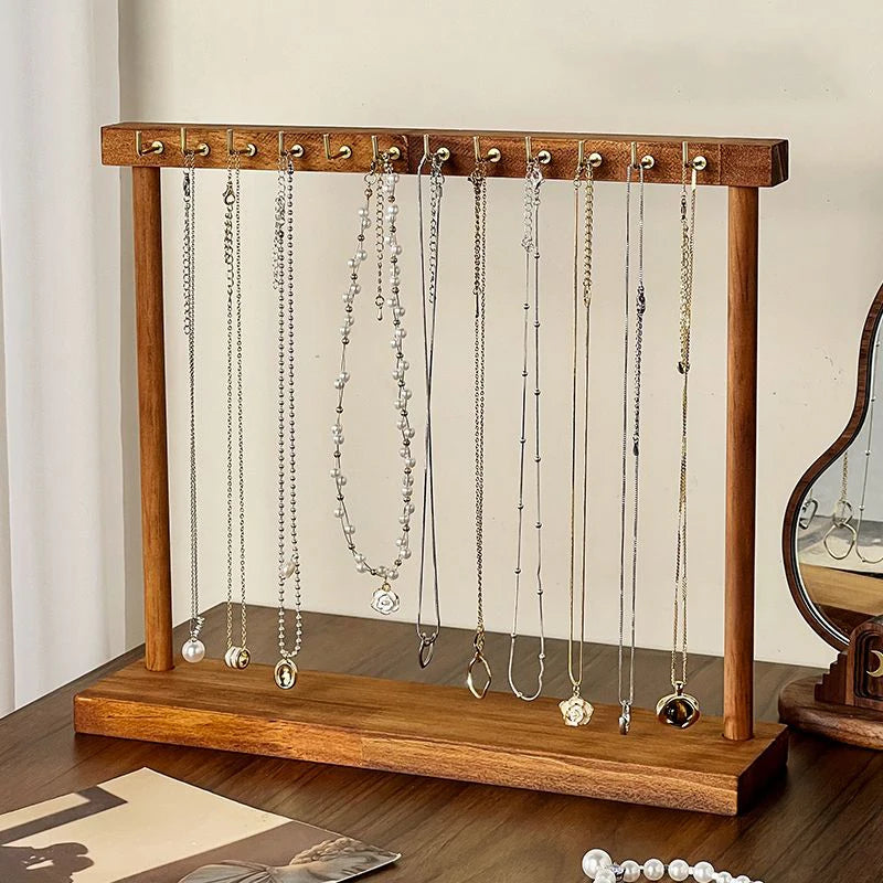 Massivholz Schmuck Organizer Display für Ketten Ohrringe Armbänder