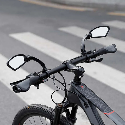 360° drehbarer Fahrrad Rückspiegel mit großem Sichtfeld und Reflektor