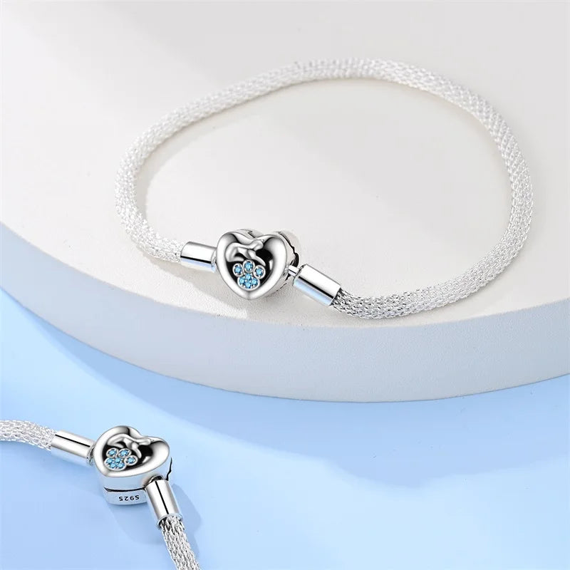 Armband Silber 925 mit Stern Mond Sonne und Grünem Zirkon Charm