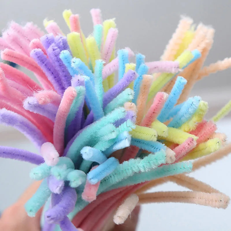 100 Stück Bunte Basteldraht Pfeifenreiniger für DIY und Dekoration