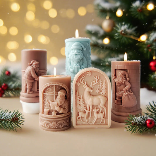 Kreative Zylinder Kerzenform für festliche Weihnachtsdeko