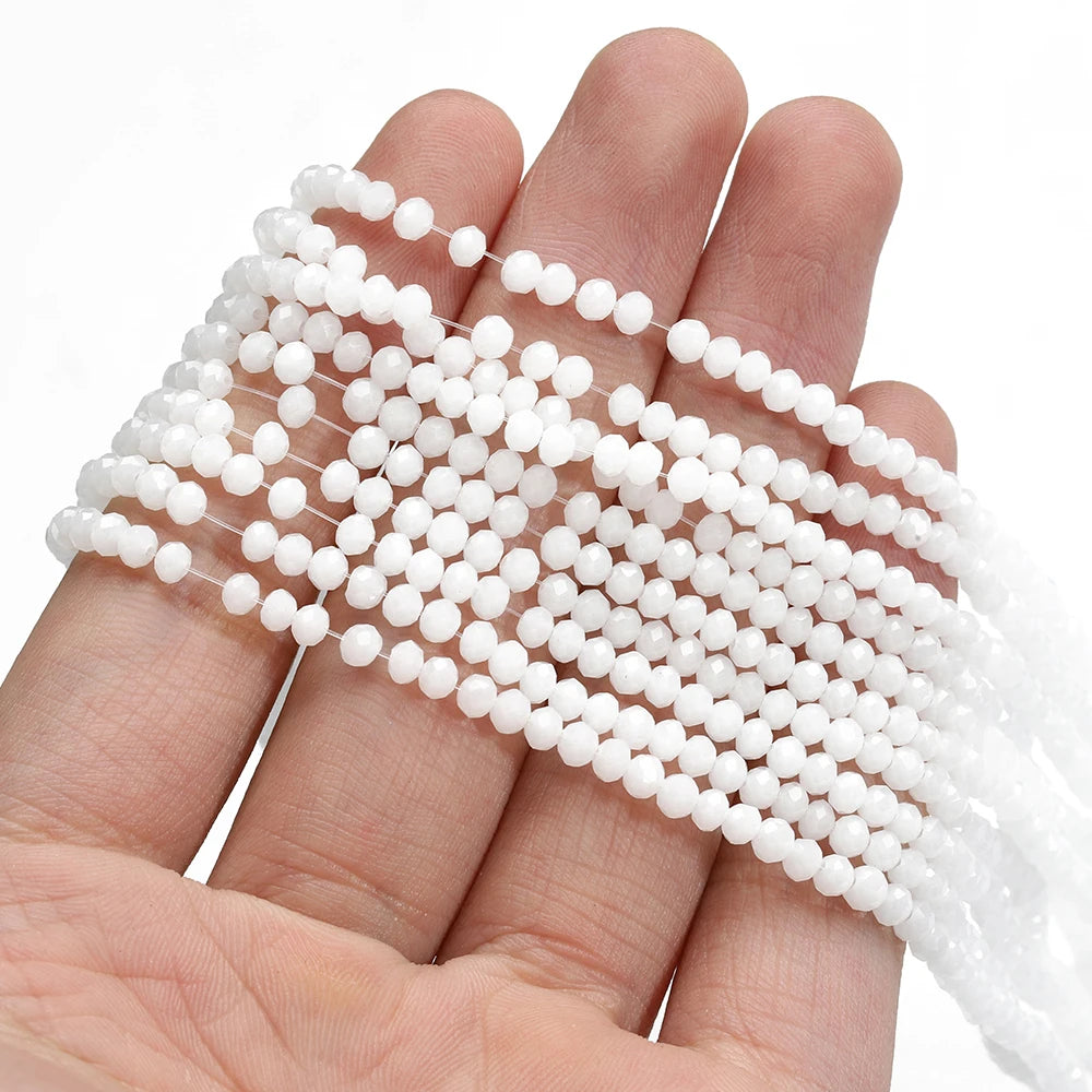 120 Kristall Glas Rondelle Perlen - Facettierte Spacer Perlen-Yabubest - Home & More