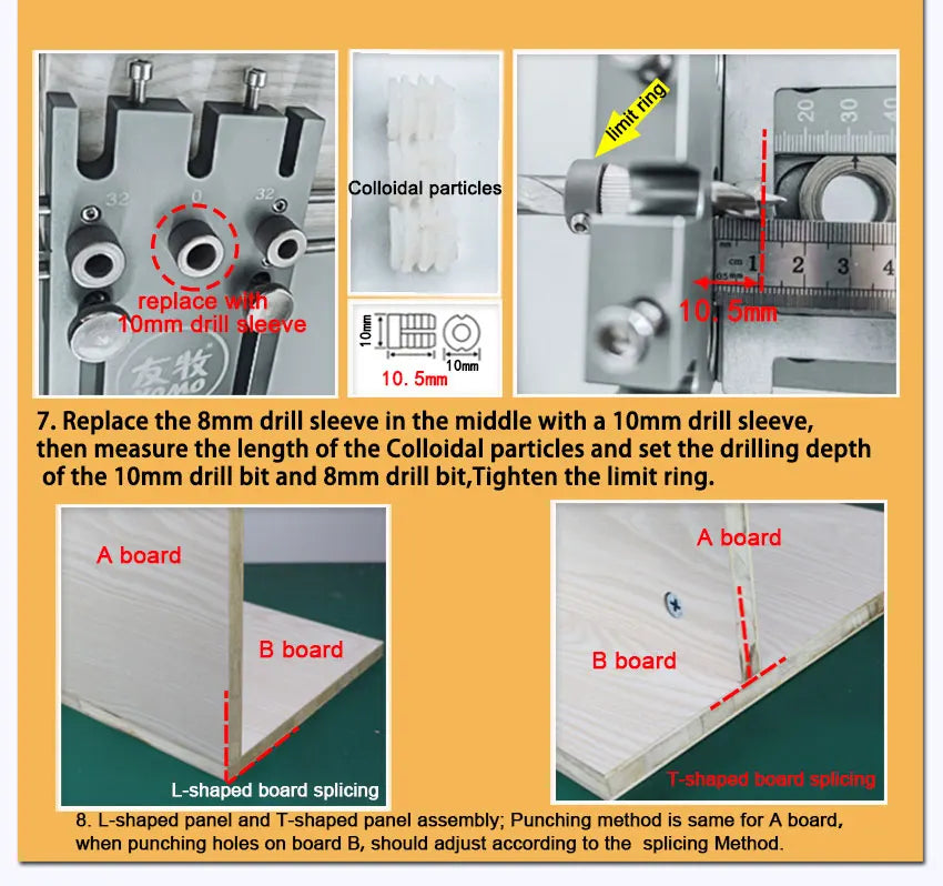 YOMO 3-in-1 Dübelvorrichtung für Möbel - Holzbohrer Locator-Yabubest - Home & More