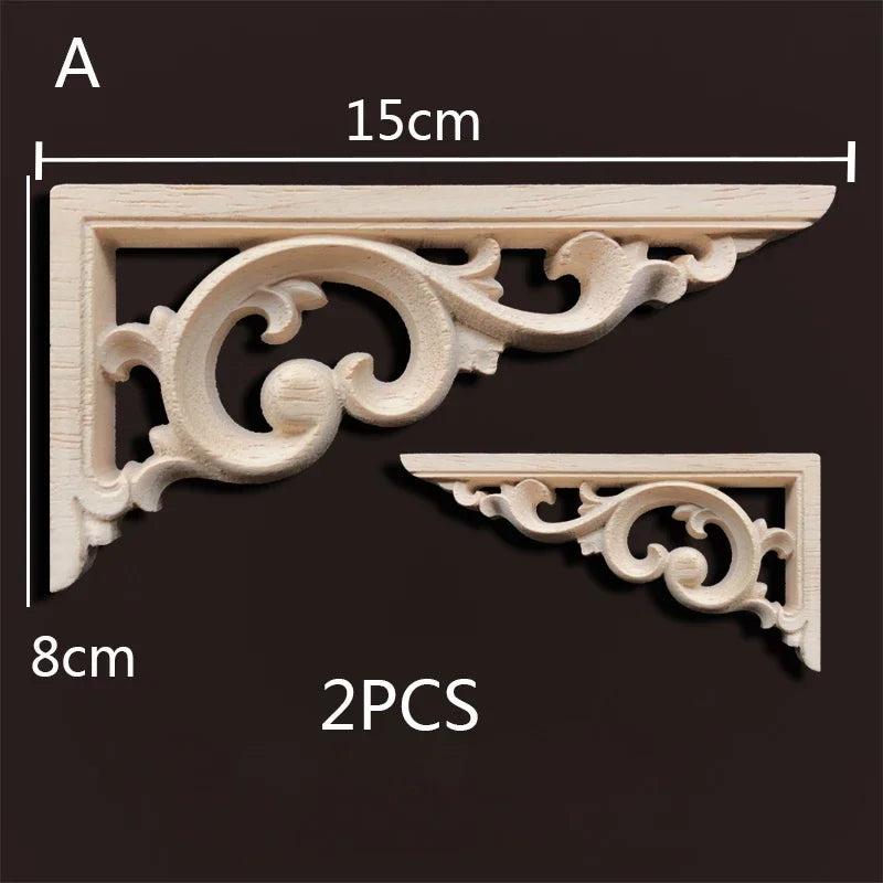 Exklusive Holz Eckverbindung Onlay Applikation für Möbel & Heimdeko