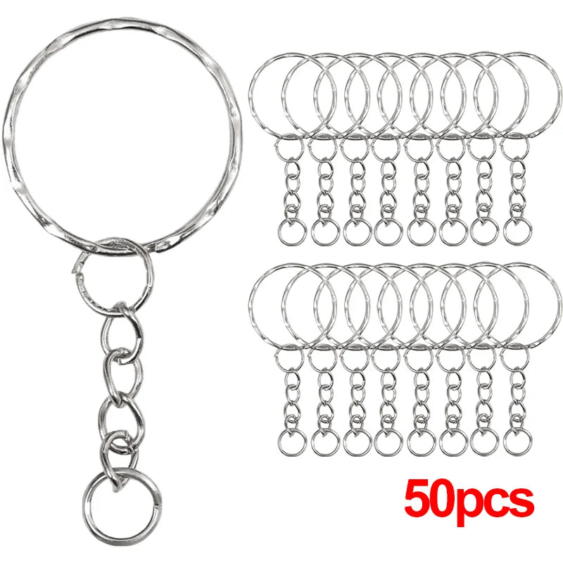 Metall Schlüsselringe Split Ringe 20/100 Stück für DIY Schlüsselanhänger