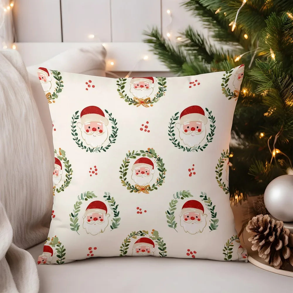 Gemütlicher Kissenbezug mit Highland Kuh und Holly Muster