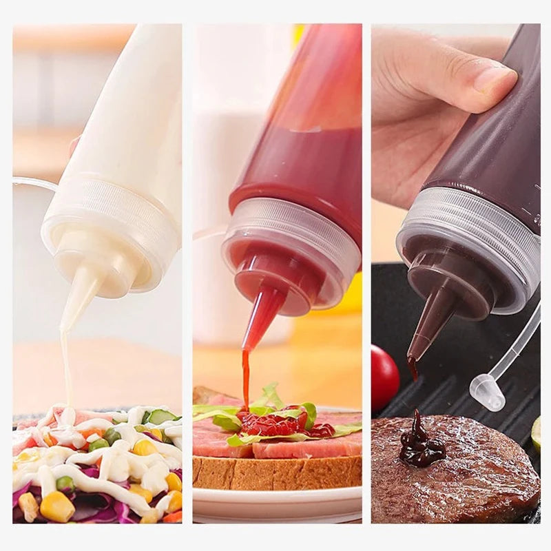 Gewürz-Quetschflaschen 240-720ml für Ketchup Senf Mayo Saucen Küche