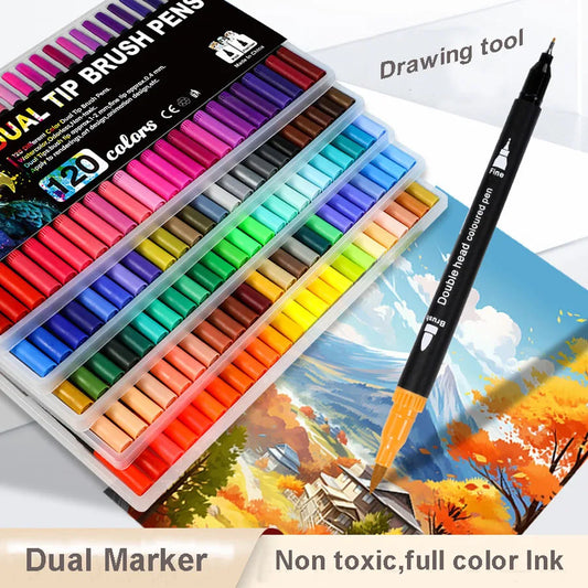 168 Farben Dual Brush Stifte für Aquarell, Manga - Schriftgestaltung