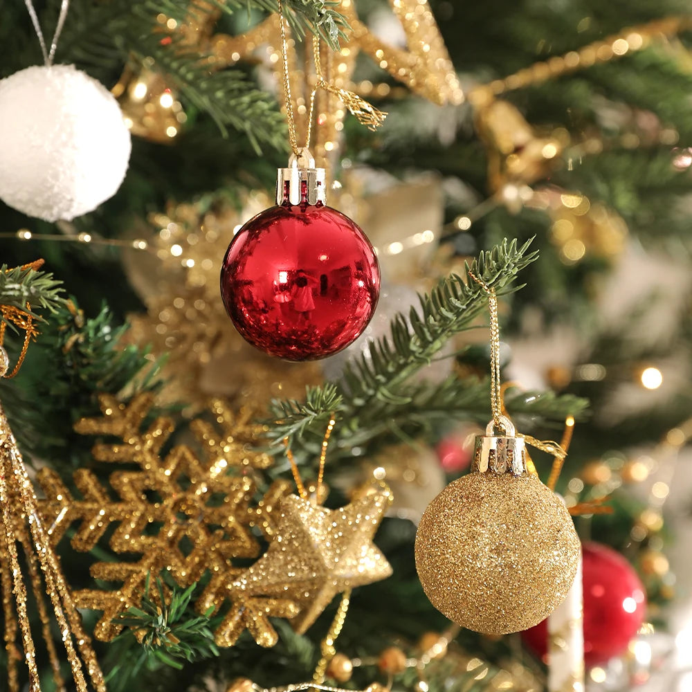 Festliche Weihnachtsbaumkugeln set für wohnraumdekoration