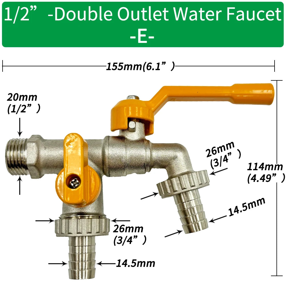 Metall-Gartenschlauch Adapter für Wasserhähne 1/2 Zoll Anschluss - Yabubest - Home & More