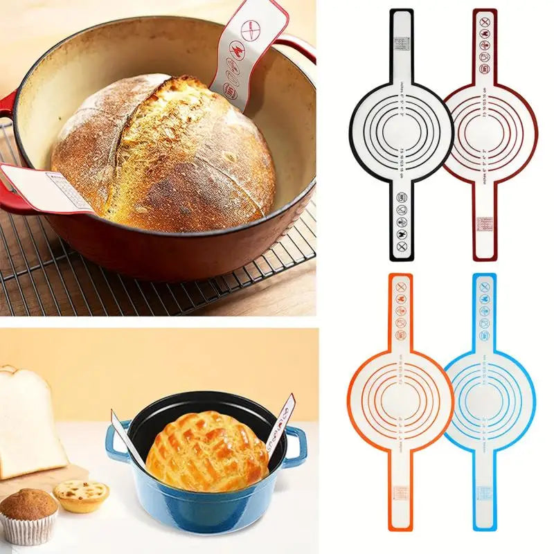 Silikon Backmatte mit langem Griff in 4 Farben für perfektes Backen