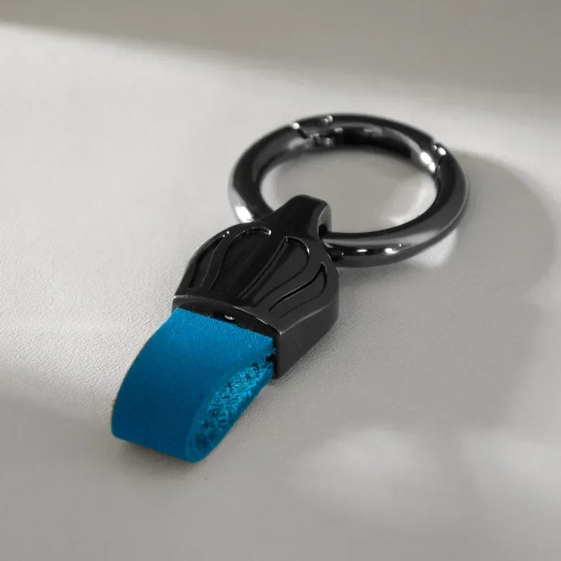 Leder Schlüsselbund Multicolor mit Metallring für Männer und Frauen